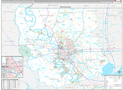 Baton Rouge Metro Area Wall Map Premium Style 2026